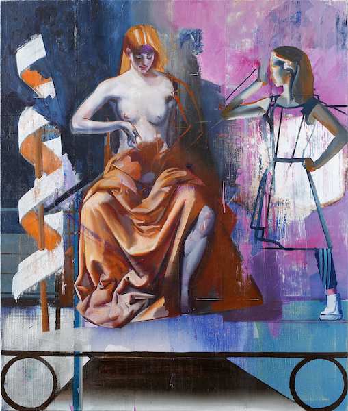 Rayk Goetze: Thron [2], 2018, oil and acrylic on canvas, 130 x 110 cm

